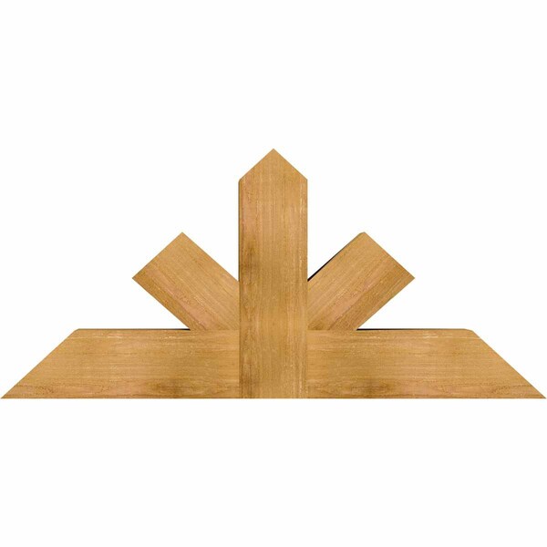 Ekena Millwork Saratoga Rough Sawn Timber Gable Bracket, Western Red Cedar, 48"W x 22"H x 6"D x 6"F, 11/12 Pitch GBW048X22X0606SAR00RWR - main